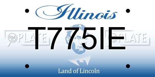 T775IE Illinois License Plate