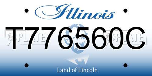 T776560C Illinois License Plate