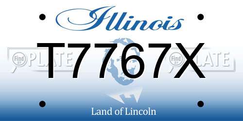 T7767X Illinois License Plate