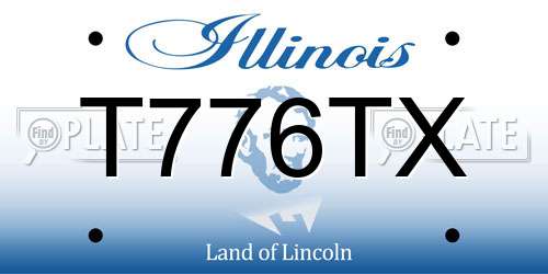 T776TX Illinois License Plate