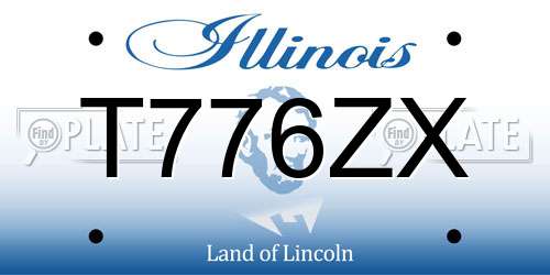 T776ZX Illinois License Plate