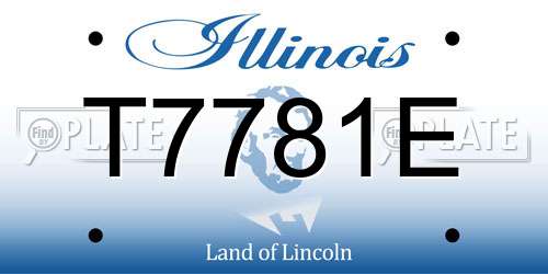 T7781E Illinois License Plate