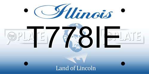 T778IE Illinois License Plate