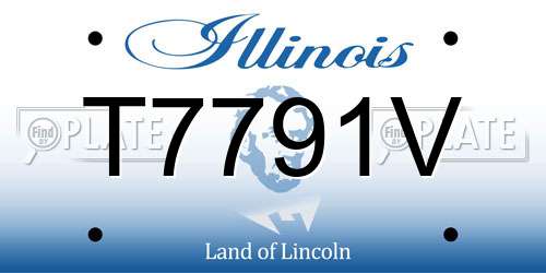 T7791V Illinois License Plate