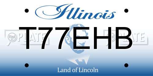 T77EHB Illinois License Plate