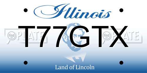 T77GTX Illinois License Plate