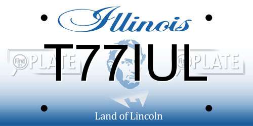 T77IUL Illinois License Plate