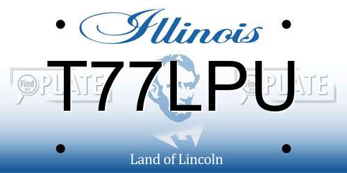 T77LPU Illinois License Plate