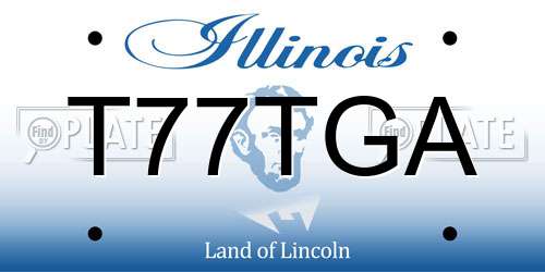T77TGA Illinois License Plate