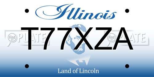 T77XZA Illinois License Plate