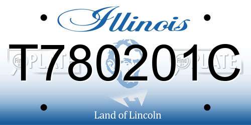 T780201C Illinois License Plate