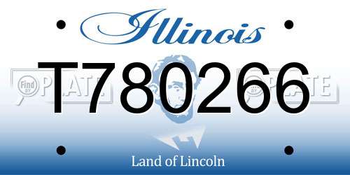 T780266 Illinois License Plate