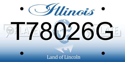 T78026G Illinois License Plate