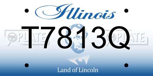 T7813Q Illinois License Plate
