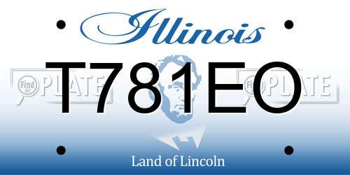 T781EO Illinois License Plate