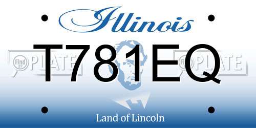 T781EQ Illinois License Plate