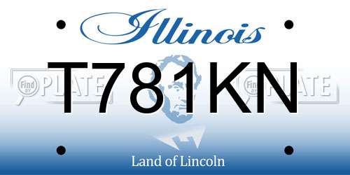 T781KN Illinois License Plate