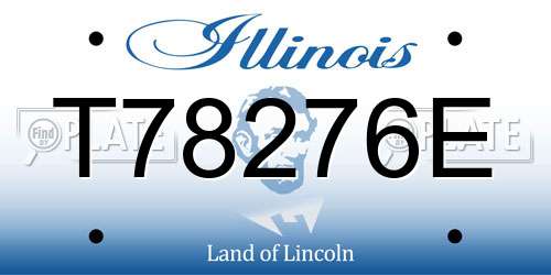 T78276E Illinois License Plate