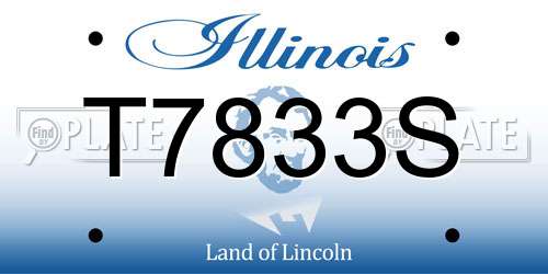 T7833S Illinois License Plate