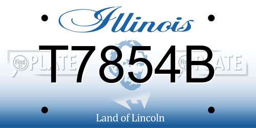 T7854B Illinois License Plate