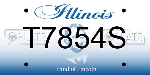T7854S Illinois License Plate