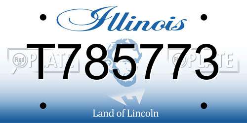 T785773 Illinois License Plate