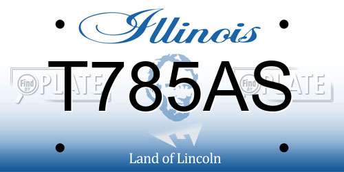 T785AS Illinois License Plate