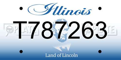 T787263 Illinois License Plate