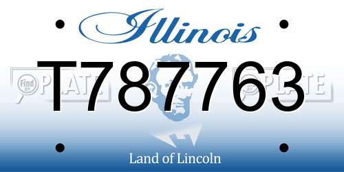 T787763 Illinois License Plate