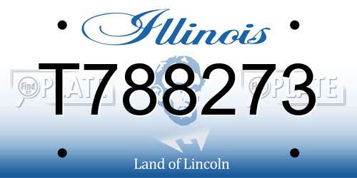 T788273 Illinois License Plate