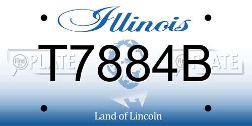 T7884B Illinois License Plate