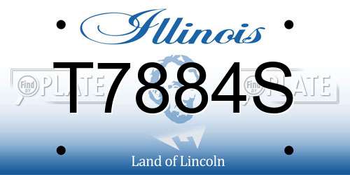 T7884S Illinois License Plate