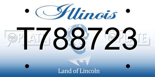T788723 Illinois License Plate