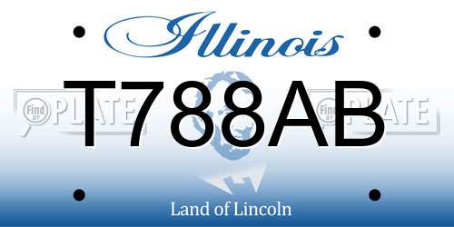 T788AB Illinois License Plate