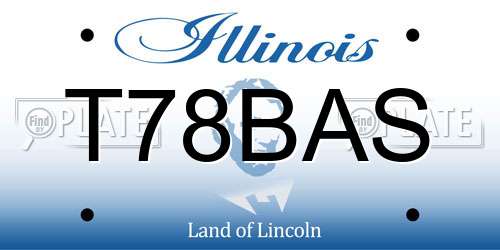 T78BAS Illinois License Plate
