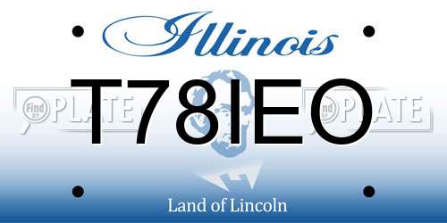 T78IEO Illinois License Plate