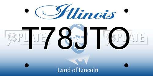T78JTO Illinois License Plate