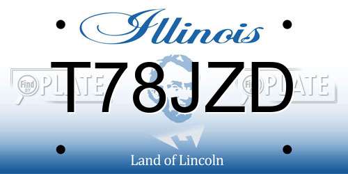 T78JZD Illinois License Plate
