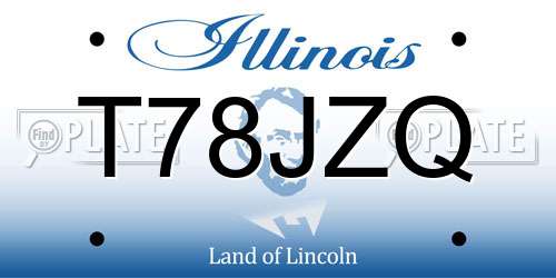 T78JZQ Illinois License Plate