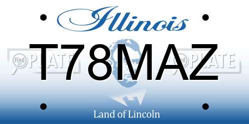 T78MAZ Illinois License Plate