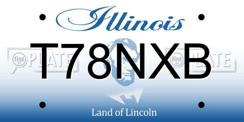 T78NXB Illinois License Plate