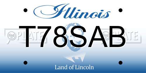 T78SAB Illinois License Plate