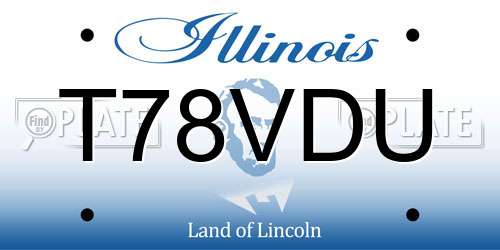 T78VDU Illinois License Plate