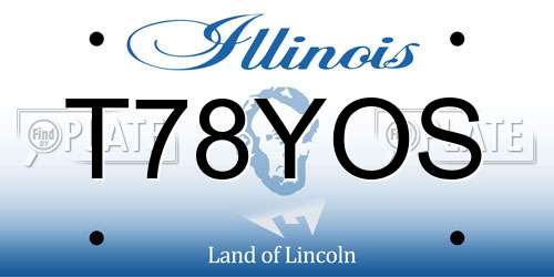 T78YOS Illinois License Plate