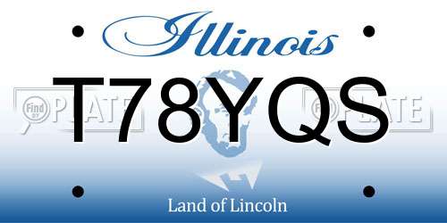 T78YQS Illinois License Plate