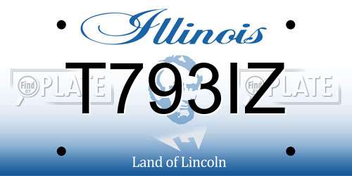 T793IZ Illinois License Plate