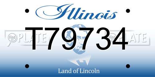T79734 Illinois License Plate