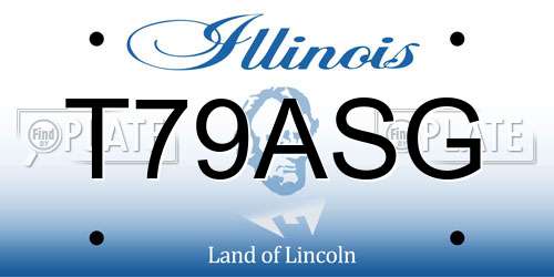 T79ASG Illinois License Plate