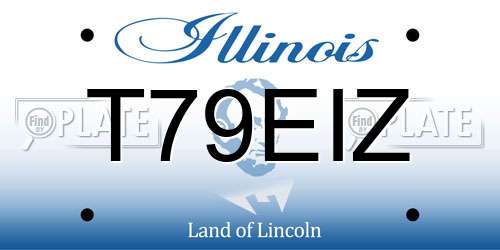 T79EIZ Illinois License Plate