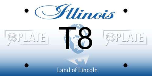 T8 Illinois License Plate